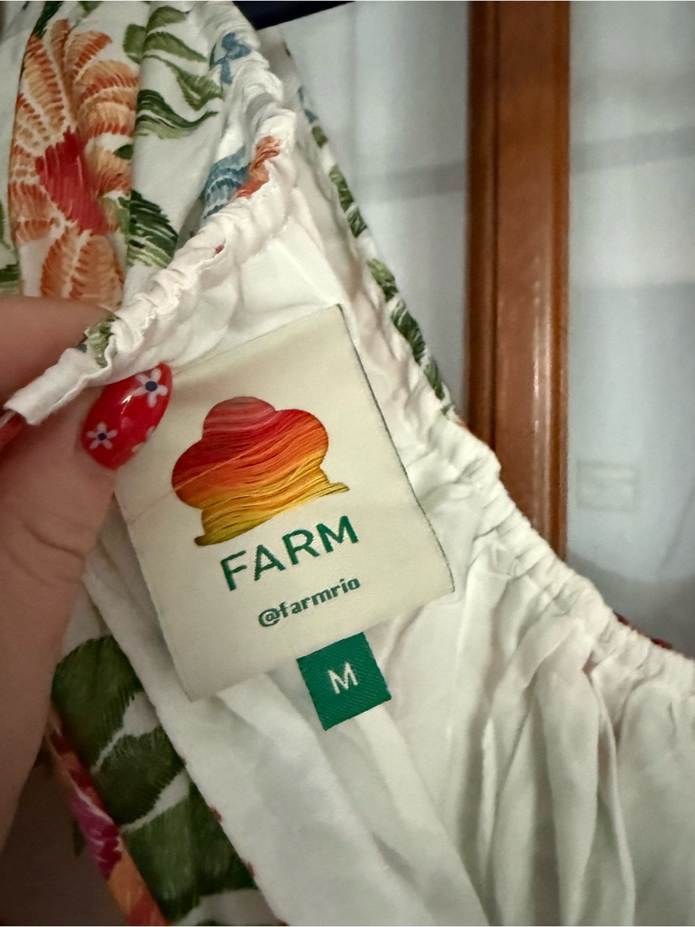 FARM Rio White Mini Dress with Pink & Green Floral - Picture 8 of 10